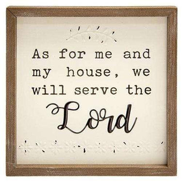 As For Me and My House Framed Wall Sign - The Fox Decor